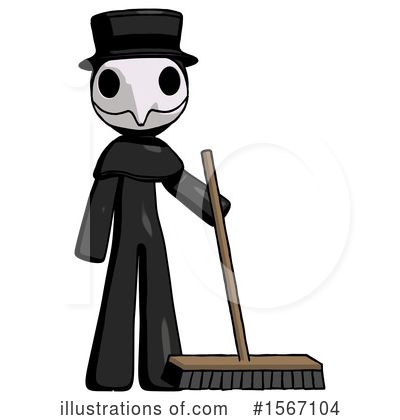 Royalty-Free (RF) Black Design Mascot Clipart Illustration by Leo Blanchette - Stock Sample #1567104