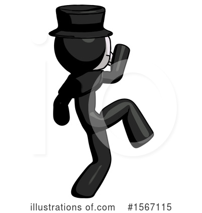 Royalty-Free (RF) Black Design Mascot Clipart Illustration by Leo Blanchette - Stock Sample #1567115