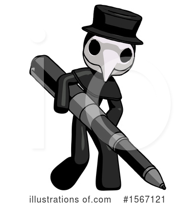 Royalty-Free (RF) Black Design Mascot Clipart Illustration by Leo Blanchette - Stock Sample #1567121