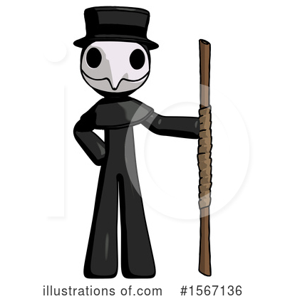 Royalty-Free (RF) Black Design Mascot Clipart Illustration by Leo Blanchette - Stock Sample #1567136