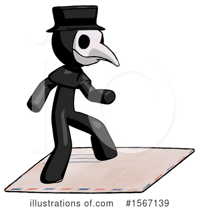 Royalty-Free (RF) Black Design Mascot Clipart Illustration by Leo Blanchette - Stock Sample #1567139