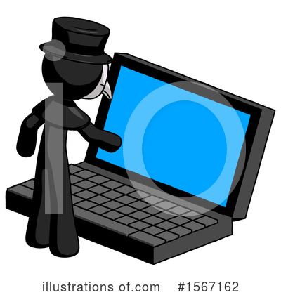 Royalty-Free (RF) Black Design Mascot Clipart Illustration by Leo Blanchette - Stock Sample #1567162