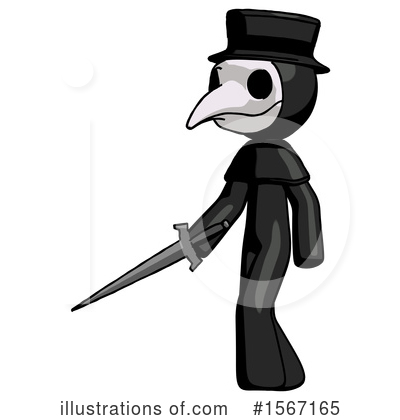 Royalty-Free (RF) Black Design Mascot Clipart Illustration by Leo Blanchette - Stock Sample #1567165