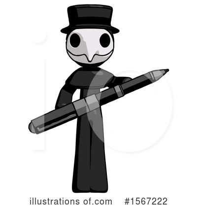 Royalty-Free (RF) Black Design Mascot Clipart Illustration by Leo Blanchette - Stock Sample #1567222