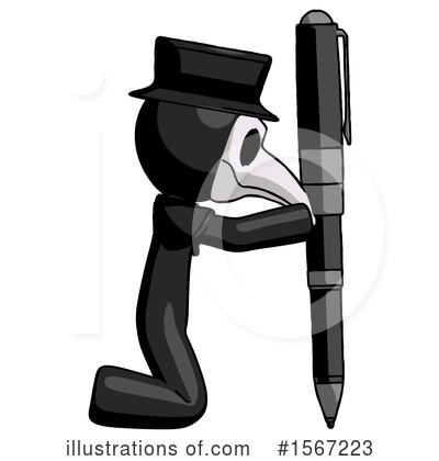 Royalty-Free (RF) Black Design Mascot Clipart Illustration by Leo Blanchette - Stock Sample #1567223