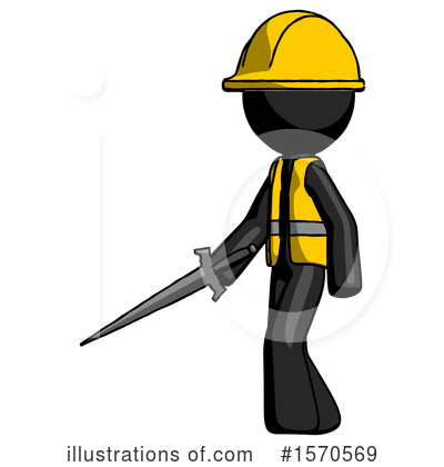 Royalty-Free (RF) Black Design Mascot Clipart Illustration by Leo Blanchette - Stock Sample #1570569