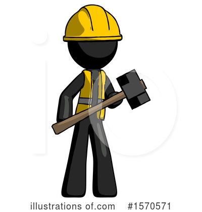 Royalty-Free (RF) Black Design Mascot Clipart Illustration by Leo Blanchette - Stock Sample #1570571