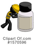 Black Design Mascot Clipart #1570596 by Leo Blanchette
