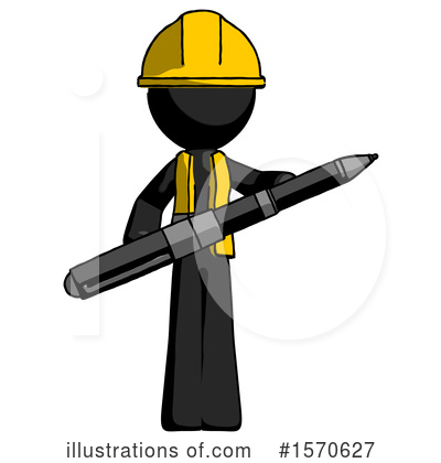 Royalty-Free (RF) Black Design Mascot Clipart Illustration by Leo Blanchette - Stock Sample #1570627