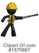 Black Design Mascot Clipart #1570667 by Leo Blanchette