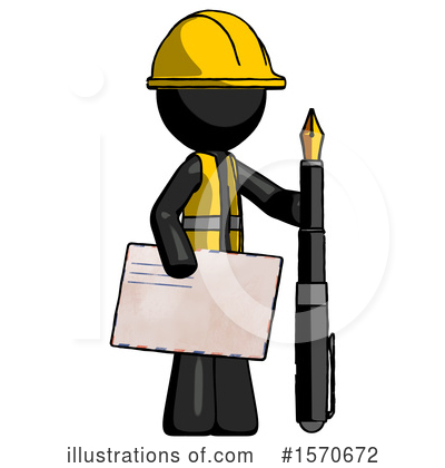 Royalty-Free (RF) Black Design Mascot Clipart Illustration by Leo Blanchette - Stock Sample #1570672