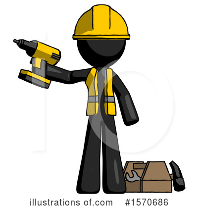Royalty-Free (RF) Black Design Mascot Clipart Illustration by Leo Blanchette - Stock Sample #1570686