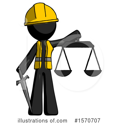 Royalty-Free (RF) Black Design Mascot Clipart Illustration by Leo Blanchette - Stock Sample #1570707
