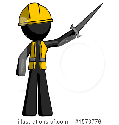Royalty-Free (RF) Black Design Mascot Clipart Illustration by Leo Blanchette - Stock Sample #1570776