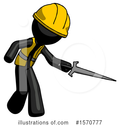 Royalty-Free (RF) Black Design Mascot Clipart Illustration by Leo Blanchette - Stock Sample #1570777
