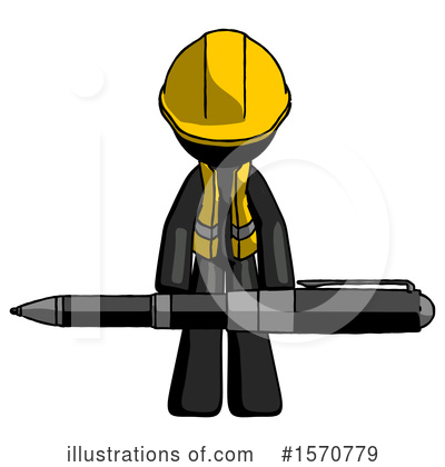 Royalty-Free (RF) Black Design Mascot Clipart Illustration by Leo Blanchette - Stock Sample #1570779