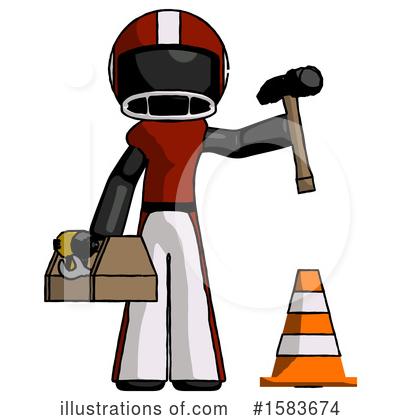Royalty-Free (RF) Black Design Mascot Clipart Illustration by Leo Blanchette - Stock Sample #1583674