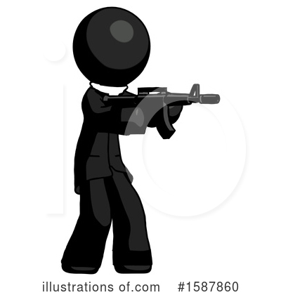 Royalty-Free (RF) Black Design Mascot Clipart Illustration by Leo Blanchette - Stock Sample #1587860