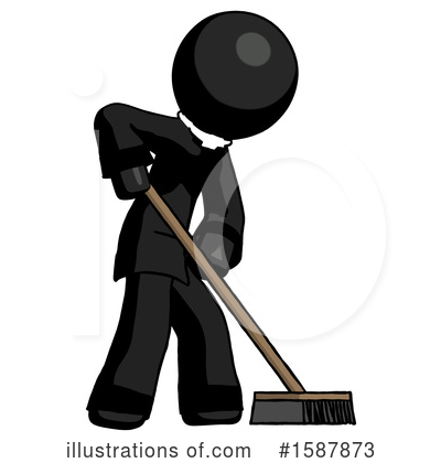 Royalty-Free (RF) Black Design Mascot Clipart Illustration by Leo Blanchette - Stock Sample #1587873