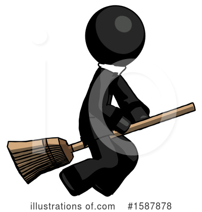 Royalty-Free (RF) Black Design Mascot Clipart Illustration by Leo Blanchette - Stock Sample #1587878