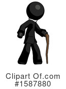 Black Design Mascot Clipart #1587880 by Leo Blanchette