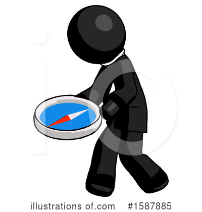 Royalty-Free (RF) Black Design Mascot Clipart Illustration by Leo Blanchette - Stock Sample #1587885