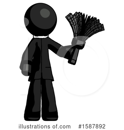 Royalty-Free (RF) Black Design Mascot Clipart Illustration by Leo Blanchette - Stock Sample #1587892