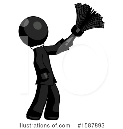 Royalty-Free (RF) Black Design Mascot Clipart Illustration by Leo Blanchette - Stock Sample #1587893