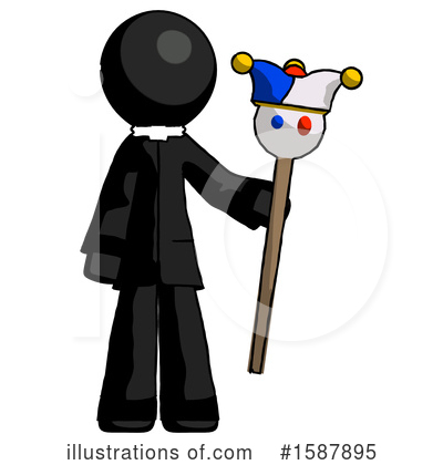 Royalty-Free (RF) Black Design Mascot Clipart Illustration by Leo Blanchette - Stock Sample #1587895