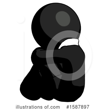 Royalty-Free (RF) Black Design Mascot Clipart Illustration by Leo Blanchette - Stock Sample #1587897