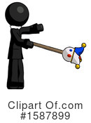 Black Design Mascot Clipart #1587899 by Leo Blanchette