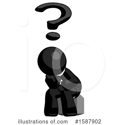 Royalty-Free (RF) Black Design Mascot Clipart Illustration by Leo Blanchette - Stock Sample #1587902