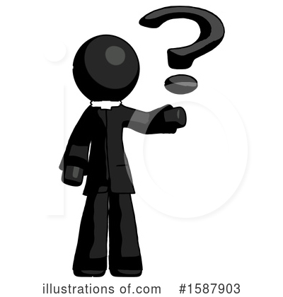 Royalty-Free (RF) Black Design Mascot Clipart Illustration by Leo Blanchette - Stock Sample #1587903