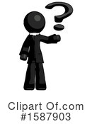 Black Design Mascot Clipart #1587903 by Leo Blanchette