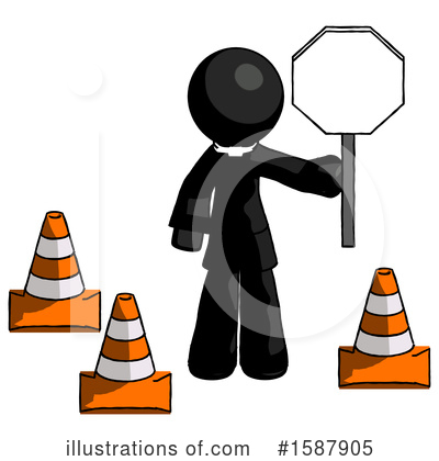 Royalty-Free (RF) Black Design Mascot Clipart Illustration by Leo Blanchette - Stock Sample #1587905
