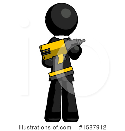 Royalty-Free (RF) Black Design Mascot Clipart Illustration by Leo Blanchette - Stock Sample #1587912