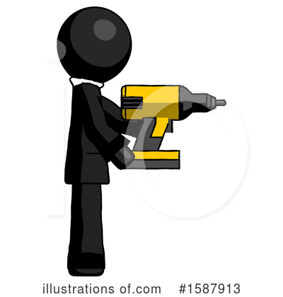 Royalty-Free (RF) Black Design Mascot Clipart Illustration by Leo Blanchette - Stock Sample #1587913
