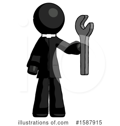 Royalty-Free (RF) Black Design Mascot Clipart Illustration by Leo Blanchette - Stock Sample #1587915