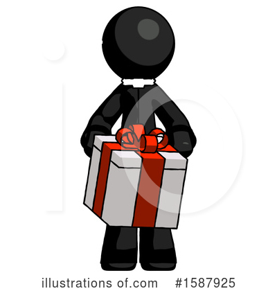Royalty-Free (RF) Black Design Mascot Clipart Illustration by Leo Blanchette - Stock Sample #1587925