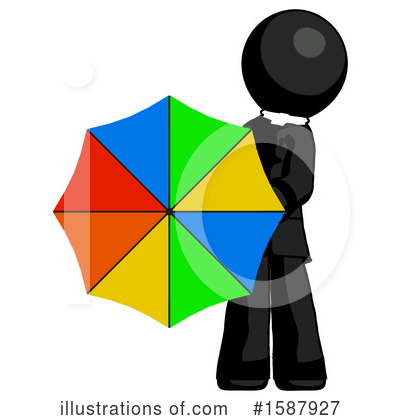 Royalty-Free (RF) Black Design Mascot Clipart Illustration by Leo Blanchette - Stock Sample #1587927