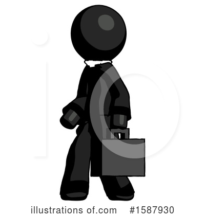 Royalty-Free (RF) Black Design Mascot Clipart Illustration by Leo Blanchette - Stock Sample #1587930
