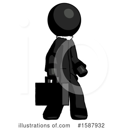 Royalty-Free (RF) Black Design Mascot Clipart Illustration by Leo Blanchette - Stock Sample #1587932