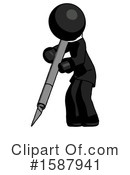 Black Design Mascot Clipart #1587941 by Leo Blanchette
