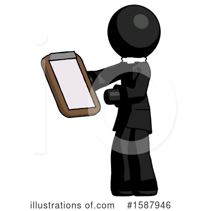 Royalty-Free (RF) Black Design Mascot Clipart Illustration by Leo Blanchette - Stock Sample #1587946