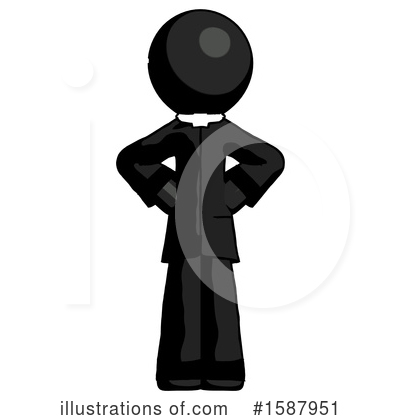 Royalty-Free (RF) Black Design Mascot Clipart Illustration by Leo Blanchette - Stock Sample #1587951