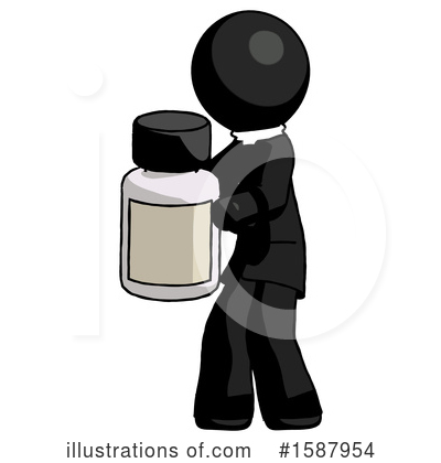 Royalty-Free (RF) Black Design Mascot Clipart Illustration by Leo Blanchette - Stock Sample #1587954