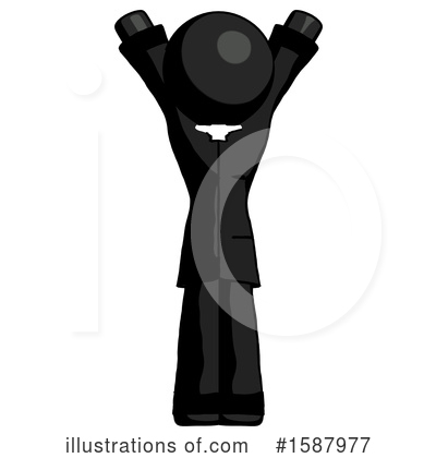 Royalty-Free (RF) Black Design Mascot Clipart Illustration by Leo Blanchette - Stock Sample #1587977
