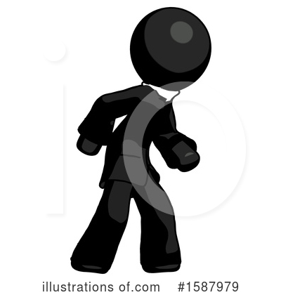 Royalty-Free (RF) Black Design Mascot Clipart Illustration by Leo Blanchette - Stock Sample #1587979