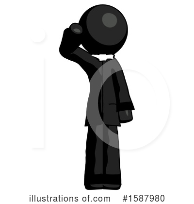 Royalty-Free (RF) Black Design Mascot Clipart Illustration by Leo Blanchette - Stock Sample #1587980