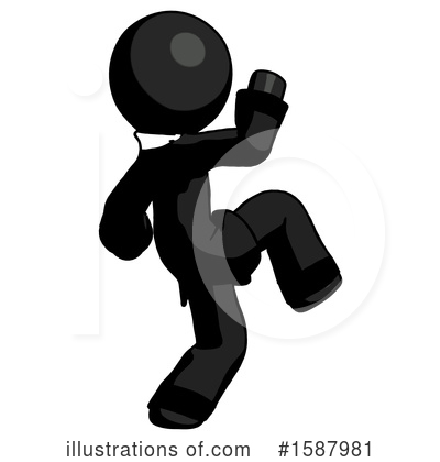 Royalty-Free (RF) Black Design Mascot Clipart Illustration by Leo Blanchette - Stock Sample #1587981